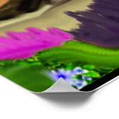 Katoenen Snoep Trees Abstract Kunst Poster (Hoek)