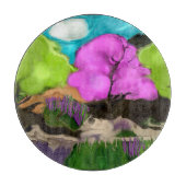 Katoenen Snoep Trees Abstract Kunst Snijplank (Voorkant)