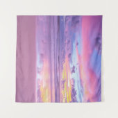 Katoenen snoep zonsopgang: strand uitzicht. wandkleed (Voorkant (horizontaal))