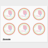 Katoenen Snoepjes stickers- Hot Colors Ronde Sticker (Vel)