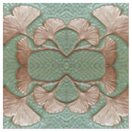 Katoenen stof met Gingko blad patroon