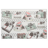 Katoenen Stof met Vintage Camerapatroon (Fat Quarter)