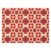 Katoenen Tafeldoek, 52 "x70" Rood bloemmotief Tafelkleed (Voorkant (Horizontaal))