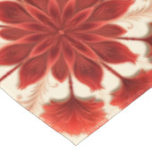 Katoenen Tafeldoek, 52 "x70" Rood bloemmotief Tafelkleed (Gekanteld)