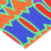 Katoenen tafelkleed, een veelkleurig weefselpatroo tafelkleed (Gekanteld)