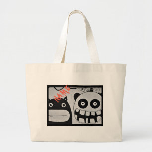 KATOENEN Tas HAPPY MONSTER TAS W / NAAM