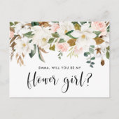 Katoenen van de Magnolia van de waterverf Slinger Briefkaart (Voorkant)