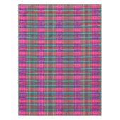 Katoenen Vintage Structuur | Roze Buffalo Plaid Tafelkleed (Voorkant)