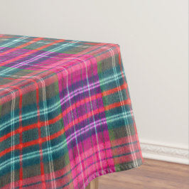 Katoenen Vintage Structuur | Roze Buffalo Plaid Tafelkleed