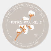 Katoenen wasmelt ronde sticker (Voorkant)