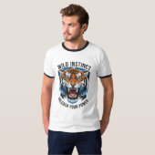 Katoenen witte T-shirt met print  (Voorkant volledig)