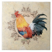  katoenhoudend Rustic Rooster Kitchen Decor Tegeltje (Voorkant)