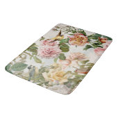 katoenkernen Botanische Rozen en vogels Badmat (Gekanteld)