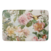  katoenkernen Botanische Rozen en vogels Badmat (Voorkant)