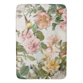 katoenkernen Botanische Rozen en vogels Badmat (Voorkant Verticaal)