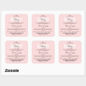 Katoenlabel Bakery Feminine Ingredients Vierkante Sticker (Vel)
