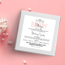 Katoenlabel Bakery Feminine Ingredients Vierkante Sticker