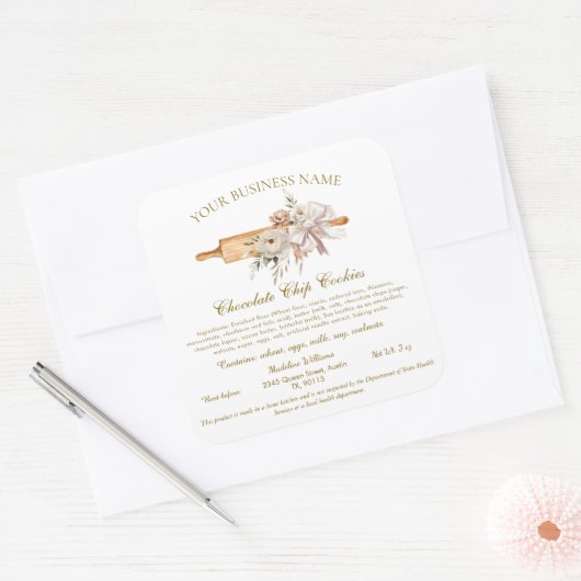 Katoenlabel Startbakkerij-onderdelen sticker (Envelop)