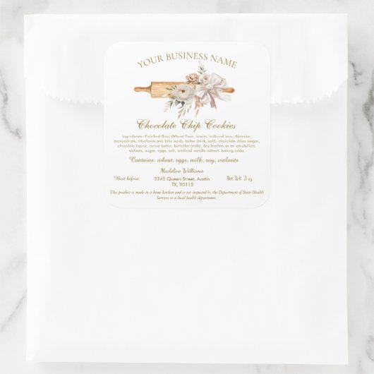 Katoenlabel Startbakkerij-onderdelen sticker (Tas)