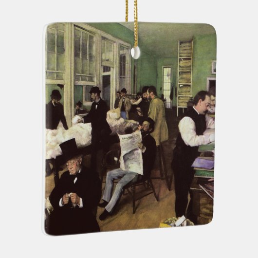 Katoenmarkt in New Orleans door Edgar Degas Keramisch Ornament (Rechts)