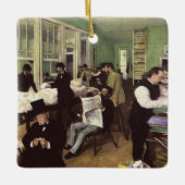 Katoenmarkt in New Orleans door Edgar Degas Keramisch Ornament (Voorkant)