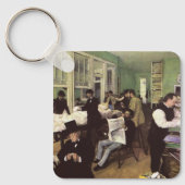 Katoenmarkt in New Orleans door Edgar Degas Sleutelhanger (Voorkant)