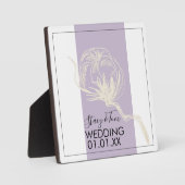 Katoenplant Lavendel Bruiloft Fotoplaat (Voorkant)