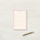 Katoenruitpatroon Takenlijst Post-it® Notes (Op bureau)