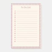 Katoenruitpatroon Takenlijst Post-it® Notes (Voorkant)