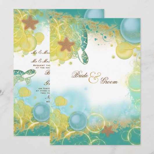 Katoenschildpadden, zeester kaart (Voorkant / Achterkant)