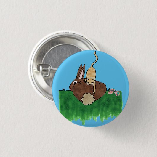 katoenstaart ronde button 3,2 cm (Voorkant /achterkant)