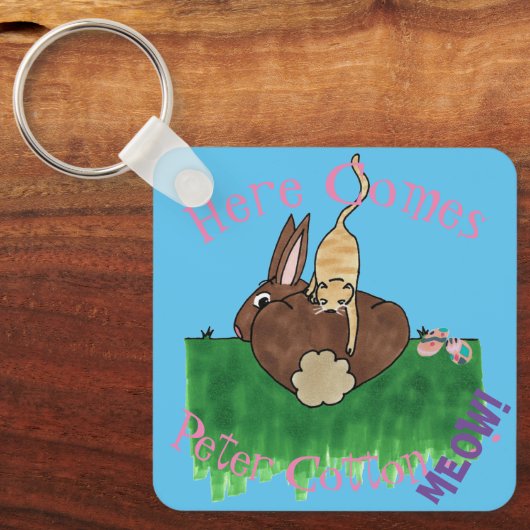 katoenstaart sleutelhanger (Voorkant)