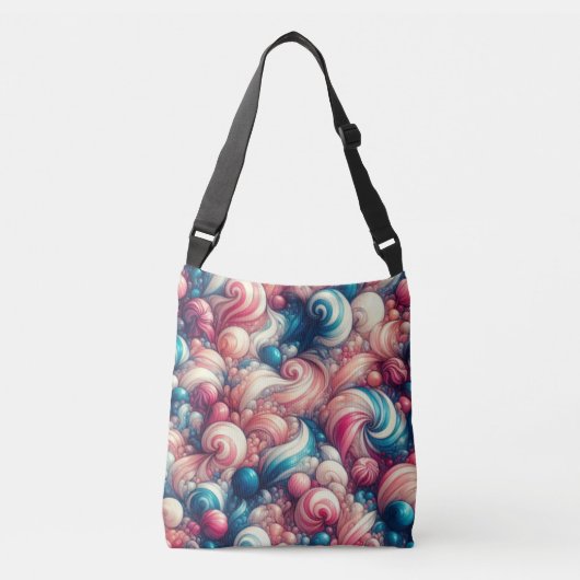 Katoensuiker Bubble Gum Crossbody Tas (Voorkant)