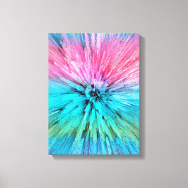 Katoensuiker Energie-uitbarsting Fractale Kunst Canvas Afdruk