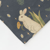 Katoentkermarineborst Botanische rode paddenstoelb Fleece Deken (Hoek)