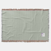 Katoentsenbandje Paarse Floral Script Monogram Deken (Voorkant)