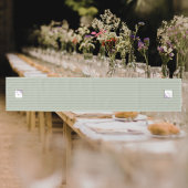 Katoentsenbandje Paarse Floral Script Monogram Medium Tafelloper