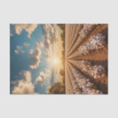 katoenveld-ontkoppelingspapier met zonlicht tissuepapier (Voorkant)