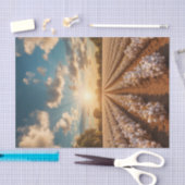 katoenveld-ontkoppelingspapier met zonlicht tissuepapier (Craft)