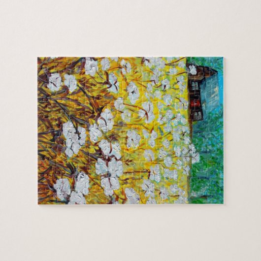 Katoenvelden Terug startpunt Legpuzzel (Horizontaal)