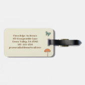  katoenvogels en dieren op maat bagagelabel (Achterkant horizontaal)