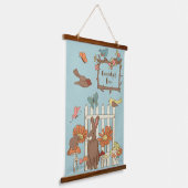 katoenvogels en dieren op maat hangend wandkleed (Gebogen)