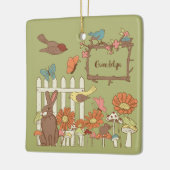 katoenvogels en dieren op maat keramisch ornament (Links)