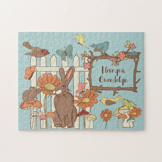  katoenvogels en dieren op maat legpuzzel (Horizontaal)