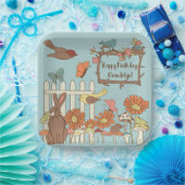  katoenvogels en dieren op maat papieren bordje (Feest)