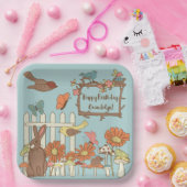  katoenvogels en dieren op maat papieren bordje (Feest)