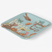  katoenvogels en dieren op maat papieren bordje (Gebogen)