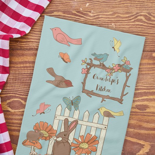  katoenvogels en dieren op maat theedoek