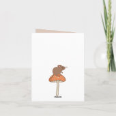  katoenvogels en dieren van de geboorte kaart (Achterkant)