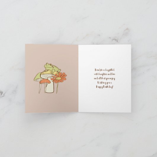 katoenvogels en dieren van de geboorte kaart (Binnen)